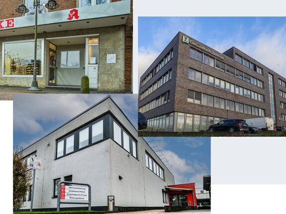 Collage der drei MVZ Praxen