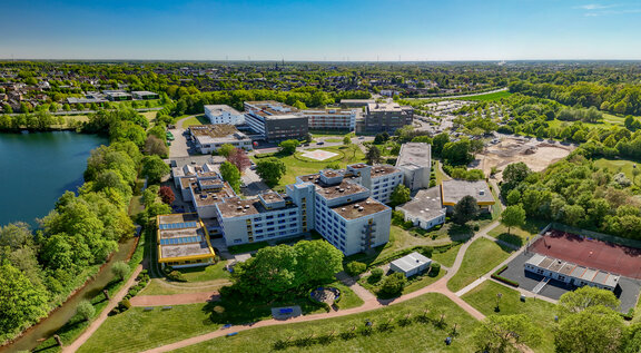 Luftaufnahme des Gesundheitscampus 